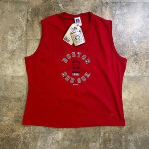 russell athletic vintage y2k boston redsox 2004 womens tank top size xl